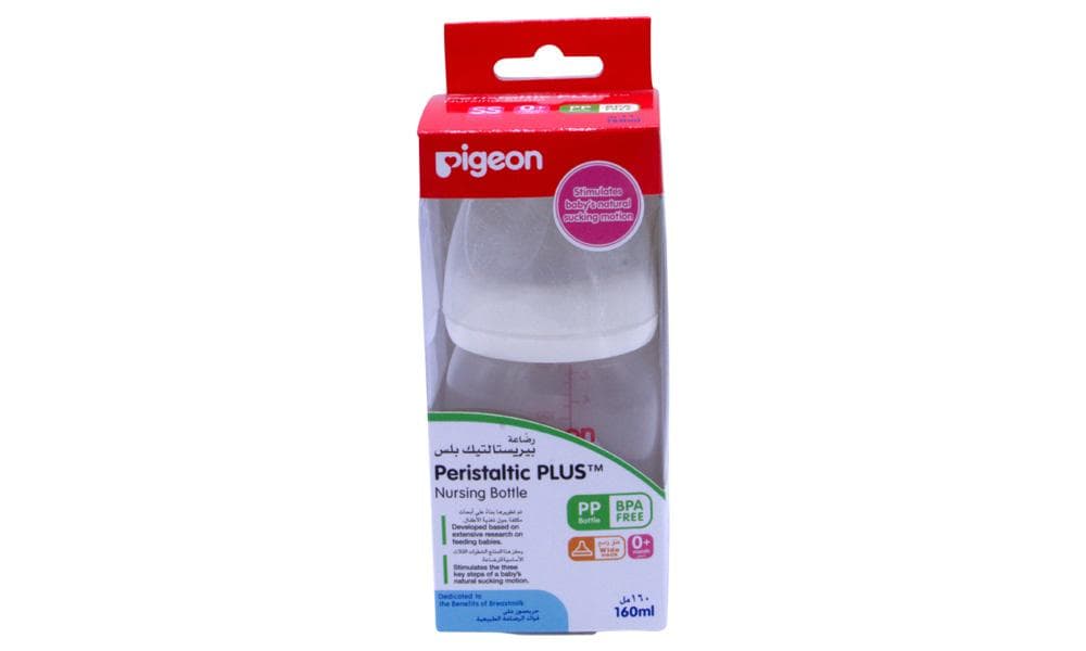 Pigeon Peristaltic Plus Nursing Bottle (Plastic Bottle & Round Hole)