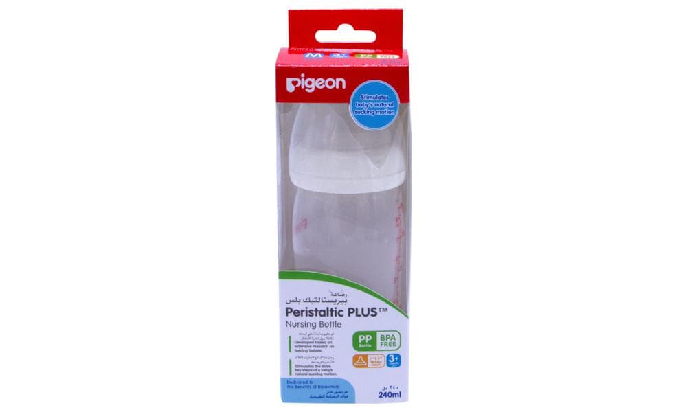 Pigeon Peristaltic Plus Nursing Bottle (Plastic Bottle & Cross Cut)